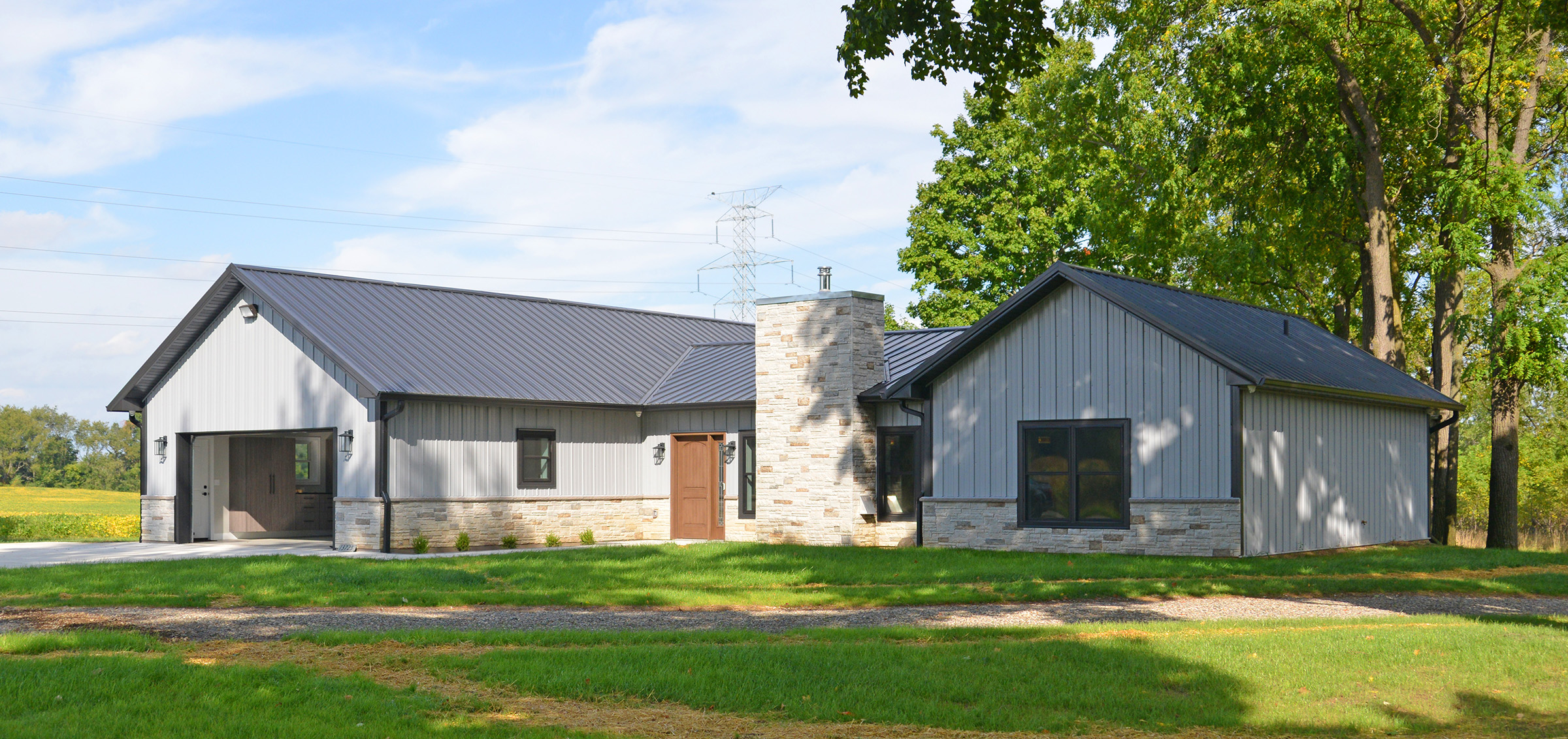 post frame residential building