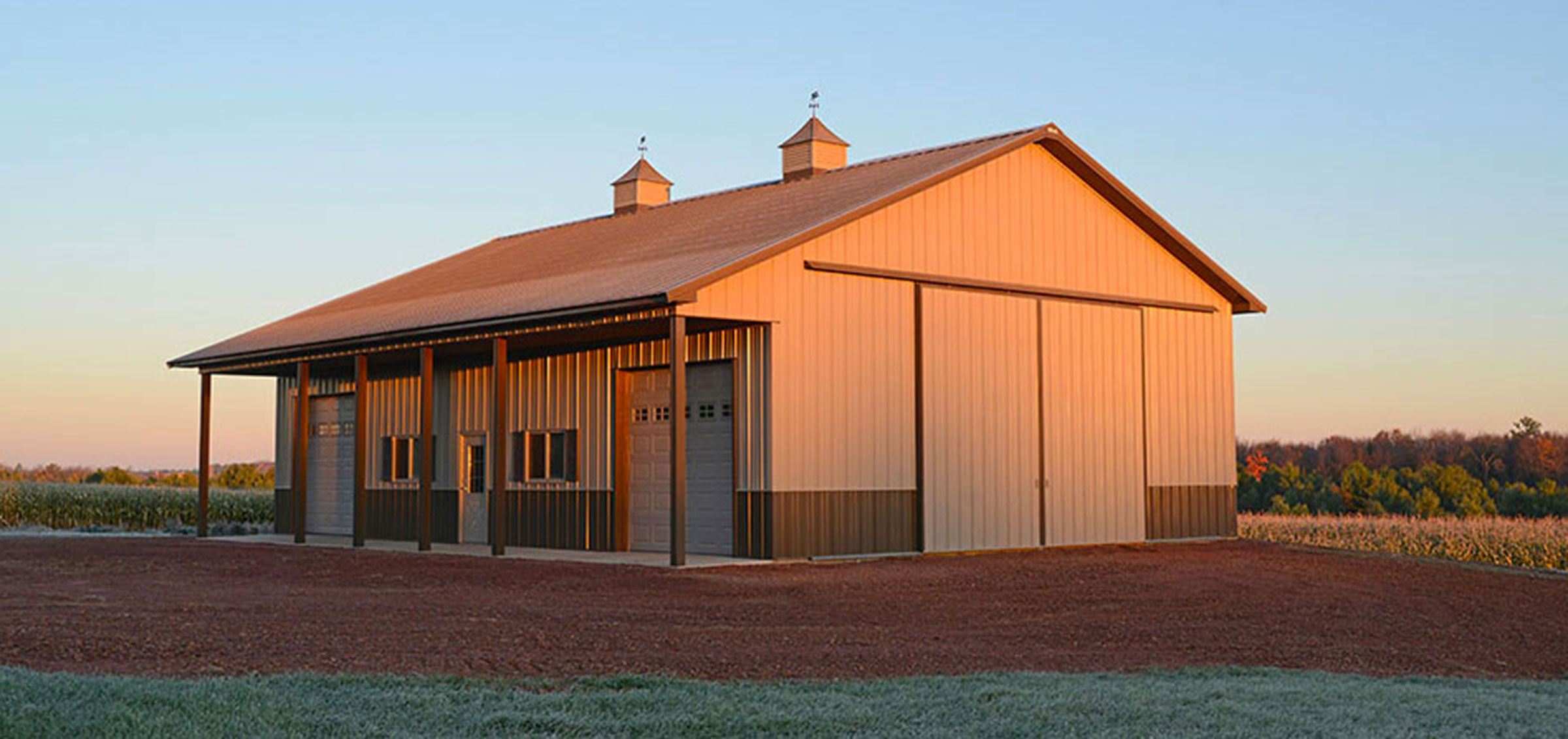 Suburban Pole Barn Garage